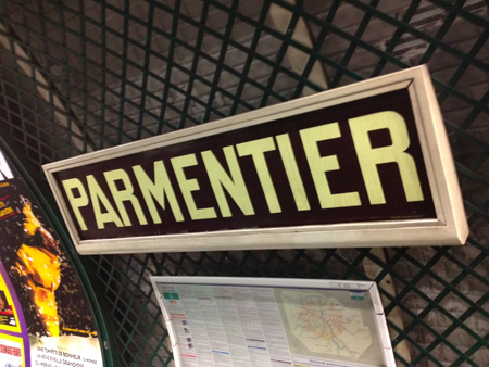 Station metro Parmentier Paris