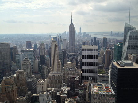 vue sur l'empire state building depuis Rockefeller Center